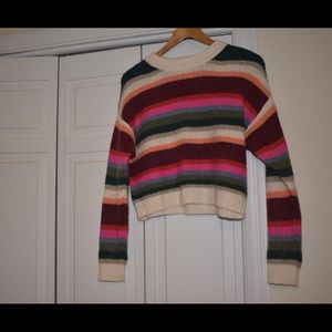 American Eagle colorful striped XS sweater